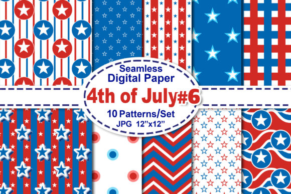 4th of July Seamless Digital Pattern V.6 for Creative Expression