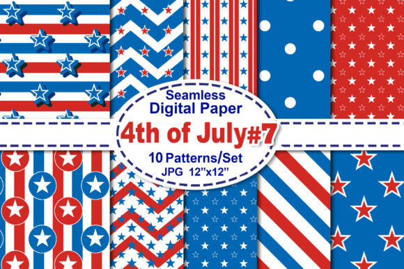 4th of July Seamless Digital Pattern V.7: A Must-Have for Creative Projects
