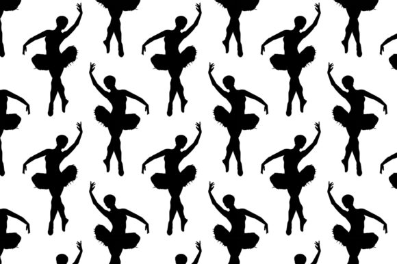 Ballerina Silhouette Seamless Pattern: A Versatile Design for Creative Projects