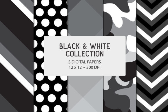 Black and White Scrapbook Paper