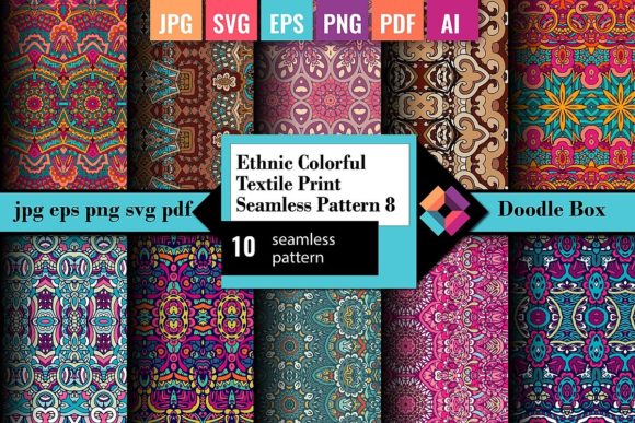 Ethnic Textile Print Seamless Pattern 8