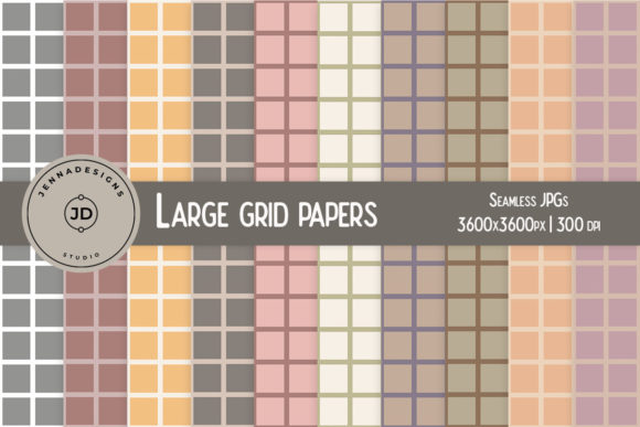 Large Grid Seamless Pattern Paper Set