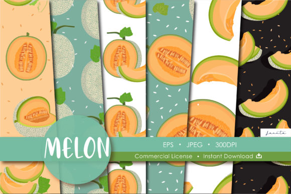 Melon Seamless Pattern Fruit Background: A Versatile Design Resource for Modern Creatives