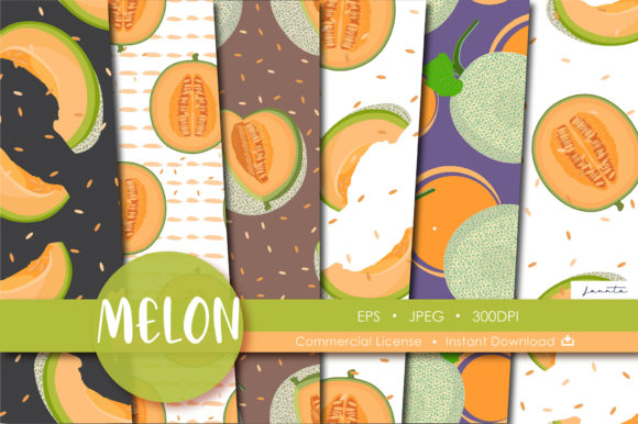 Melon Seamless Pattern Fruits Background: A Creative Resource for Designers and Artists