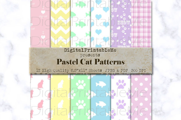 Pastel Cat Digital Paper Pack, Mixed Set: A Trending Resource for Creatives and Entrepreneurs