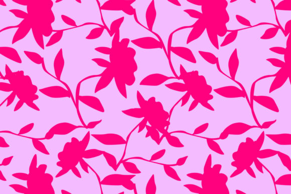 Seamless Flower Pattern Silhouette