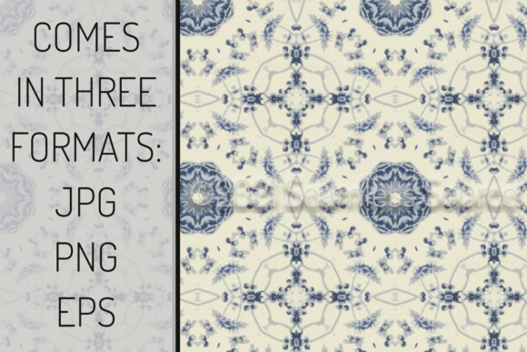 Seamless Vintage Blue Flowers Pattern 15