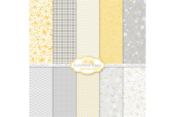 Sunshine Daisy Digital Paper Pack: A Vibrant Addition to Your Creative Projects