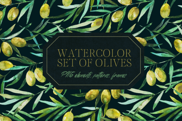 Watercolor Set of Olives: A Versatile Collection for Creative Professionals
